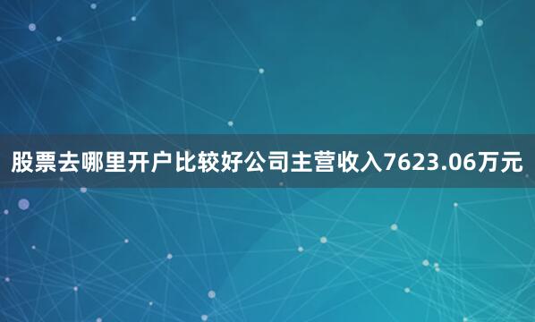 股票去哪里开户比较好公司主营收入7623.06万元